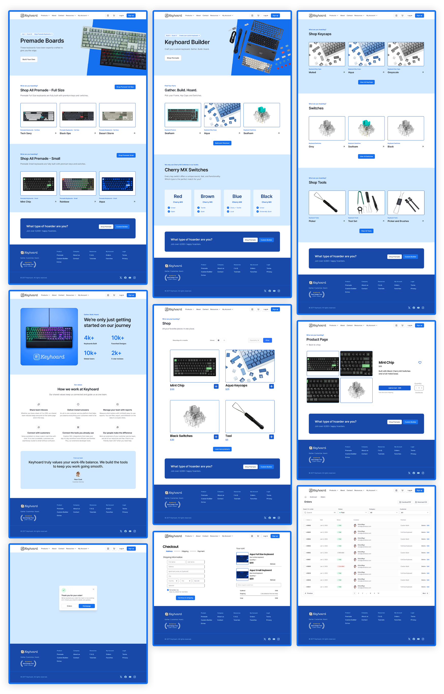 Keyhoard High-Fidelity Mockups