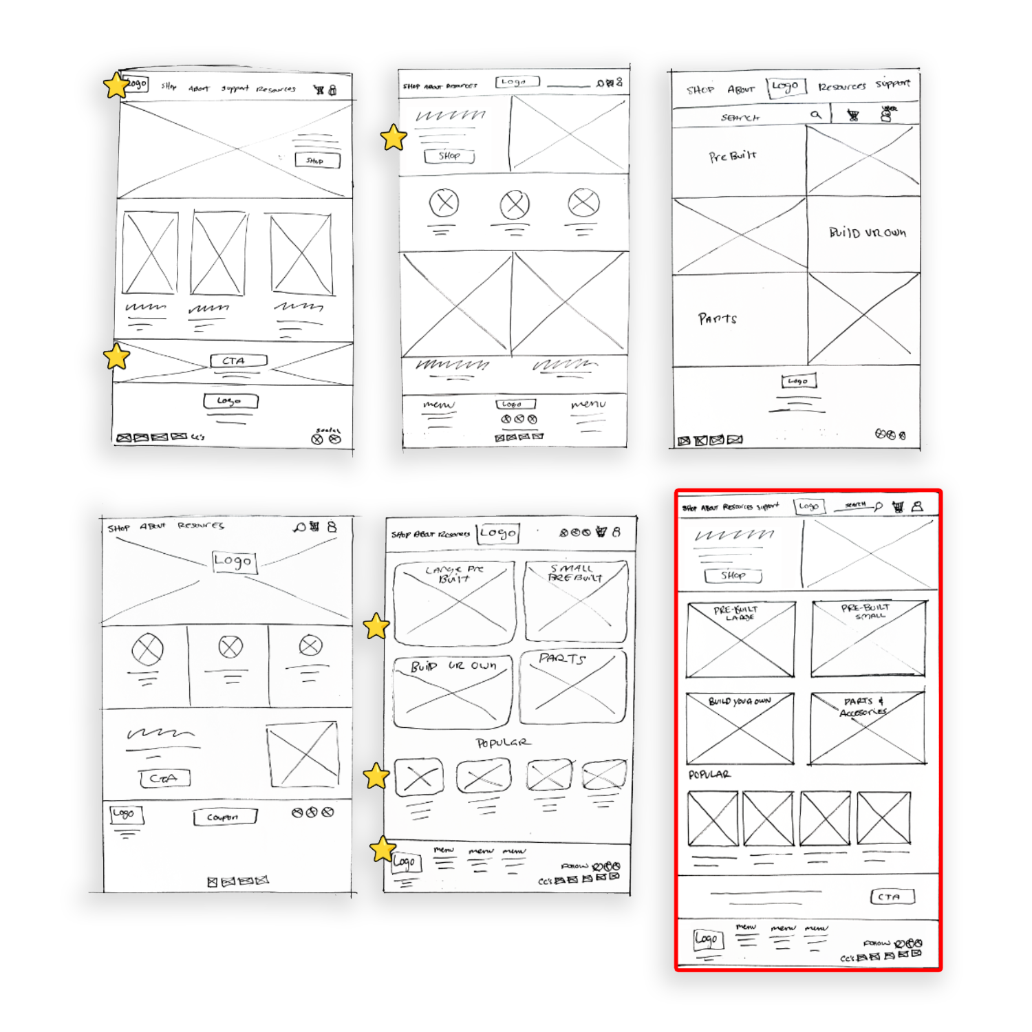Keyhoard Paper Wireframes